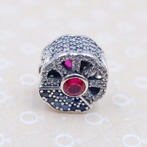New Pandora Blue & Pink Fan Charm